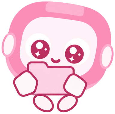 Roomy holding a folder